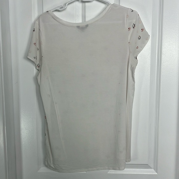 RW&CO. Cute White Cat Print Top | Size M - Picture 5 of 6
